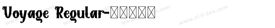 Voyage Regular字体转换